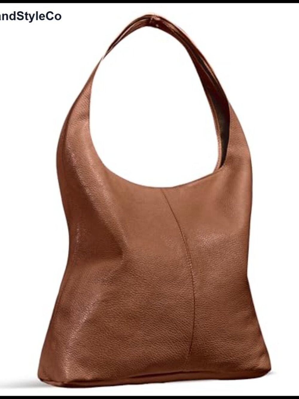 Genuine Leather Hobo Bag for Women Large Slouchy Shoulder Tote Purse Zip Closure